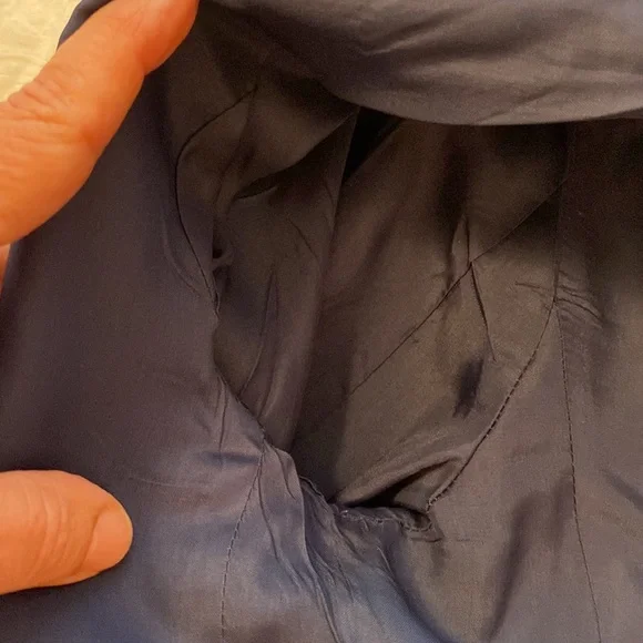 💙 J.Crew Factory Navy Blue Blazer Size 10 Wool/Polyester - Picture 4 of 6